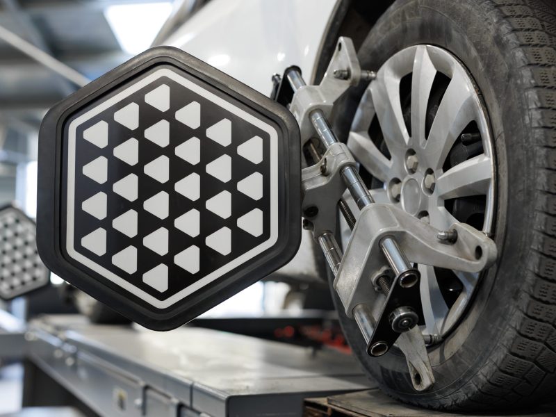 Vehicle in the Palm Wheel Alignment workshop